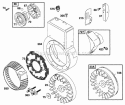 Blower Hsg Flywheel Diagram and Parts List for  Briggs and Stratton Engine